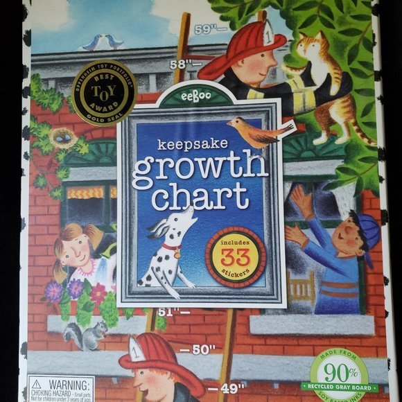 Fireman Keepsake Growth Chart - Picture 1 of 5
